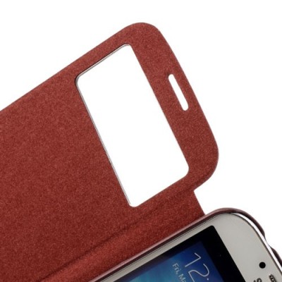„Fimor“ Feitian Samsung Galaxy S4 i9505 sarkans ādas atvērams futrālis / Vacins.lv