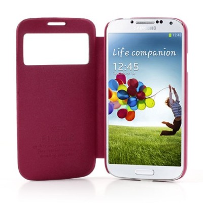 „Fimor“ Feitian Samsung Galaxy S4 i9505 rozs ādas atvērams futrālis / Vacins.lv