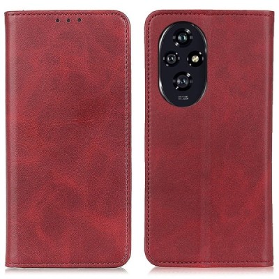 Honor 200 "Split" красный кожаный чехол-книжка | Vacins.lv