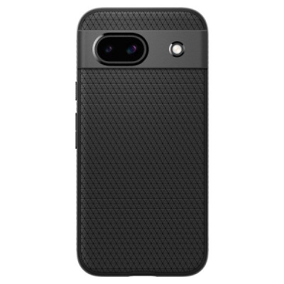 Google Pixel 8A "Spigen" Liquid Air melns cieta silikona apvalks | vacins.lv
