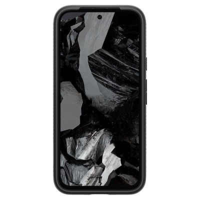 Google Pixel 8A "Spigen" Liquid Air melns cieta silikona apvalks | vacins.lv