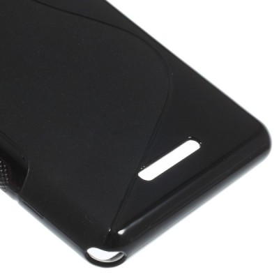 Sony Xperia E3 kieto silikono TPU juodas dėklas - nugarėlė / Priedai.lt