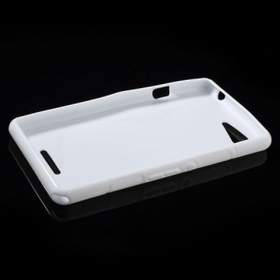 Sony Xperia E3 kieto silikono TPU baltas dėklas - nugarėlė / Priedai.lt
