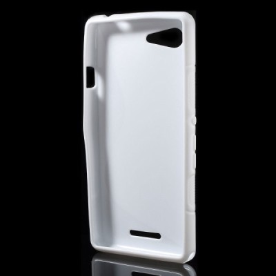 Sony Xperia E3 kieto silikono TPU baltas dėklas - nugarėlė / Priedai.lt