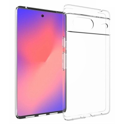 Твердый силиконовый чехол TPU Google Pixel 7 - прозрачный | Vacins.lv