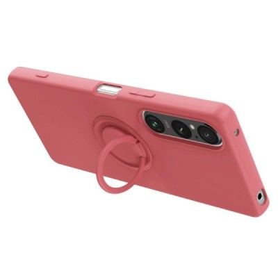 Твердый силиконовый чехол „Ring“ Kickstand (TPU) для Sony Xperia 1 V, красного цвета | Vacins.lv