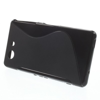 Sony Xperia Z3 Compact kieto silikono TPU juodas dėklas - nugarėlė / Priedai.lt