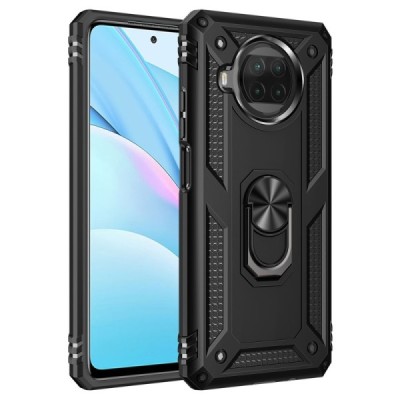 Xiaomi Redmi Note 9 Pro (Mi 10T Lite 5G) „Kickstand“ pastiprinātas aizsardzības melns apvalks | Vacins.lv
