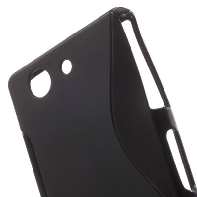 Sony Xperia Z3 Compact kieto silikono TPU juodas dėklas - nugarėlė / Priedai.lt
