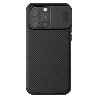 Apple iPhone 15 Pro Max „Nillkin“ CamShield Pro чёрный чехол с защитной крышкой для камеры | Vacins.lv