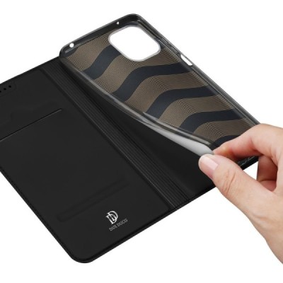 Xiaomi Redmi 12 4G (Redmi 12 5G) „Dux Ducis“ Skin sērijas melns ādas atvērams maciņš | Vacins.lv