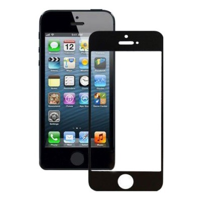 Apple iPhone 5 (iPhone 5s, iPhone SE) „Guardian“ Tempered Glass melns ekrāna aizsargstikls | Vacins.lv