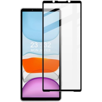 Sony Xperia 5 V „Imak“ Tempered Glass melns ekrāna aizsargstikls | Vacins.lv