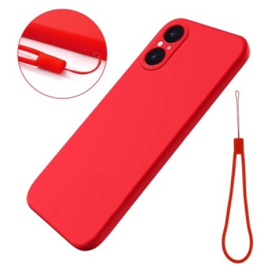 Sony Xperia 5 V „Shell“ cieta silikona (TPU) sarkans apvalks | vacins.lv