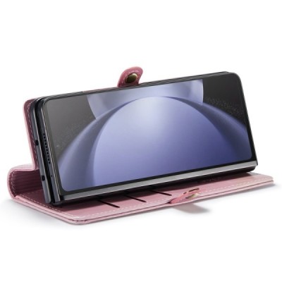 Samsung Galaxy Fold5 5G (SM-F946B) „CaseMe“ открываемый розовый кожаный чехол - книжка | Vacins.lv
