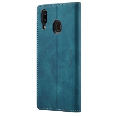 Samsung Galaxy A40 (A405F) CaseMe Retro solīds atvēramais ādas zaļš maciņš - maks | Vacins.lv