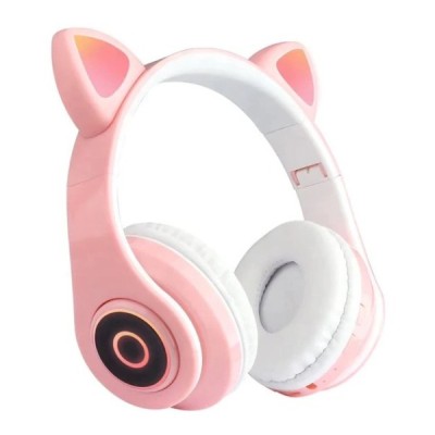 „Cat Ear“ Wireless bezvadu rozā austiņas (brīvroku ierīce) | Vacins.lv