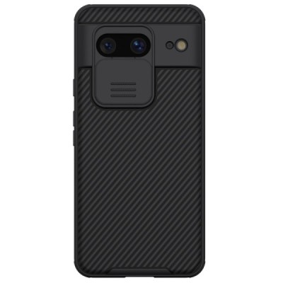 Google Pixel 8 „Nillkin“ CamShield чёрный чехол, задняя часть с защитой камеры | Vacins.lv