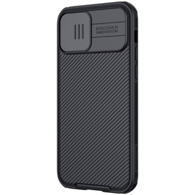 Apple iPhone 12 (12 Pro) „Nillkin“ CamShield Pro MagSafe melns apvalks | vacins.lv