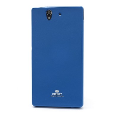 Sony Xperia Z Mercury tumši zils cieta silikona (TPU) futrālis / Vacins.lv
