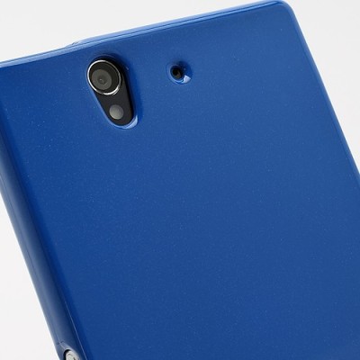 Sony Xperia Z Mercury tumši zils cieta silikona (TPU) futrālis / Vacins.lv