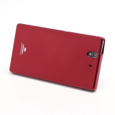 Sony Xperia Z Mercury raudonas kieto silikono tpu dėklas - nugarėlė / Priedai.lt