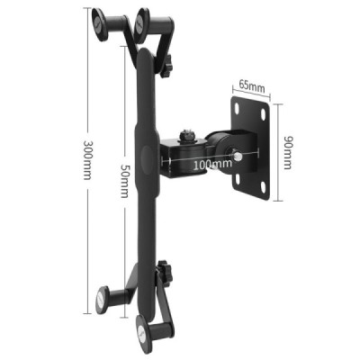 „Wall Mount“ universāls melns sienas turētājs | Vacins.lv