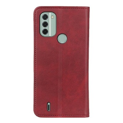 Nokia C31 „Split“ красный кожаный чехол-книжка | Vacins.lv