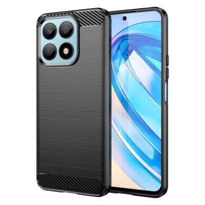 Huawei Honor X8a „Carbon“ твердый силиконовый чехол (TPU) - черный | Vacins.lv