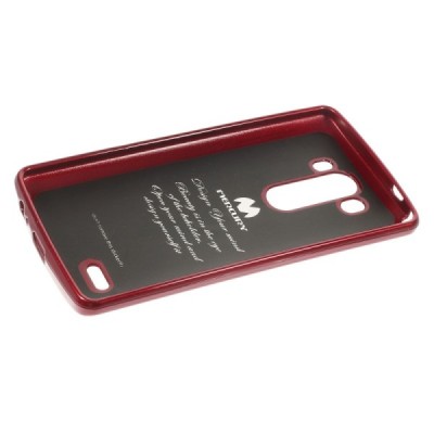 LG G3 D855 Mercury raudonas kieto silikono tpu dėklas - nugarėlė / Priedai.lt