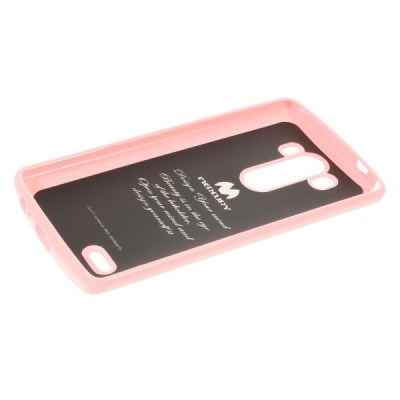 LG G3 D855 Mercury rožinis kieto silikono tpu dėklas - nugarėlė / Priedai.lt