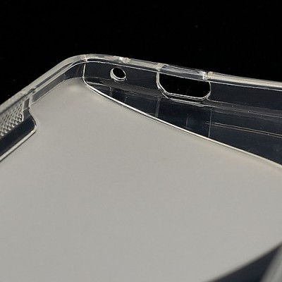 Silikoninis HTC One M7 skaidrus dėklas (Dėkliukas) / Priedai.lt