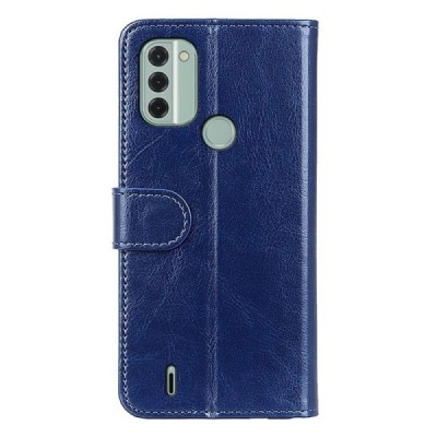 Nokia C31 открываемый синий кожаный чехол - книжка | Vacins.lv