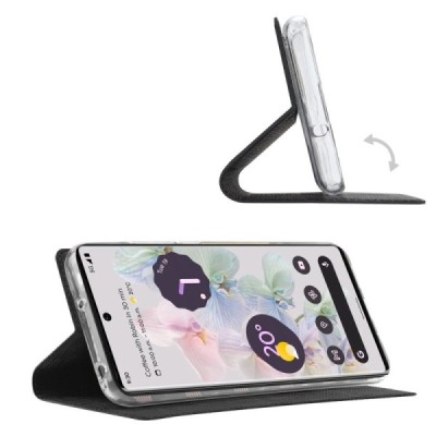 Google Pixel 8 Pro „Vili“ открываемый чёрный чехол - книжка | Vacins.lv