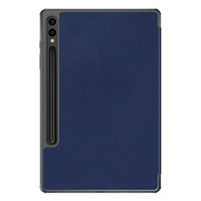 Samsung Galaxy Tab S10+, S9+, S9 FE+ синий кожаный чехол-книжка (складной) | Priedai.lt