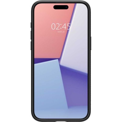 Apple iPhone 15 Pro Max „Spigen“ Liquid Air melns cieta silikona apvalks | vacins.lv