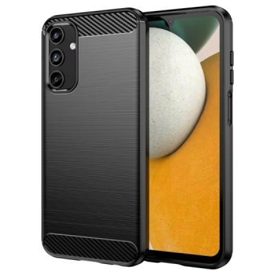 Samsung Galaxy A15 5G (SM-A156B) „Carbon“ cieta silikona (TPU) melns apvalks | vacins.lv