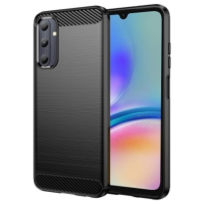 Samsung Galaxy A05s (SM-A057F) „Carbon“ твердый силиконовый чехол (TPU) - черный | Vacins.lv