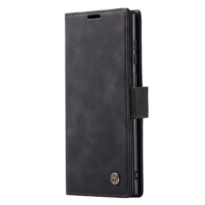 Samsung Galaxy S24 Ultra (SM-S928) CaseMe Retro открываемый, Чёрного цвета, кожаный чехол – книжка | Vacins.lv