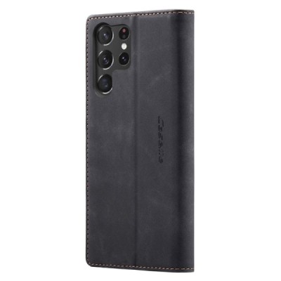 Samsung Galaxy S24 Ultra (SM-S928) CaseMe Retro открываемый, Чёрного цвета, кожаный чехол – книжка | Vacins.lv