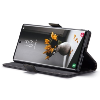 Samsung Galaxy S24 Ultra (SM-S928) CaseMe Retro открываемый, Чёрного цвета, кожаный чехол – книжка | Vacins.lv
