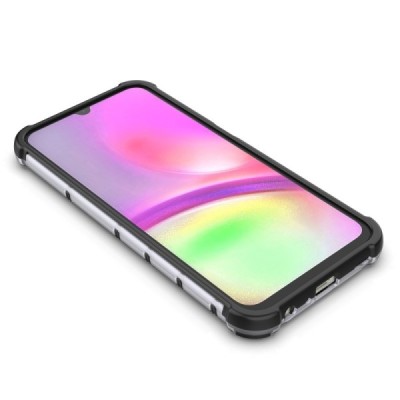 Honeycomb усиленная защита Samsung Galaxy A25 (SM-A256) прозрачный твердый силикон (TPU) и пластиковый корпус | Vacins.lv