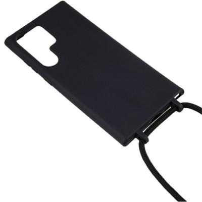 Samsung Galaxy S24 Ultra (SM-S928) Strap твердый силиконовый чехол из TPU чёрного цвета | Vacins.lv