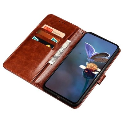 „IDEWEI“ Cat S75 коричневый кожаный чехол-книжка | Vacins.lv