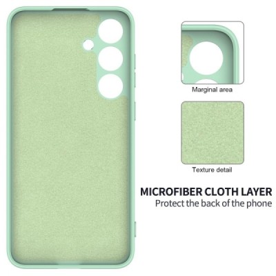 Samsung Galaxy S24 (SM-S921) Shell cieta silikona (TPU) apvalks - zaļš | Vacins.lv