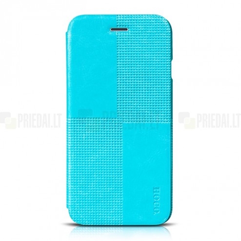 Greznais „HOCO“ Crystal Fashion sērijas ādas atvērams zils Apple iPhone 6 (6s) futrālis