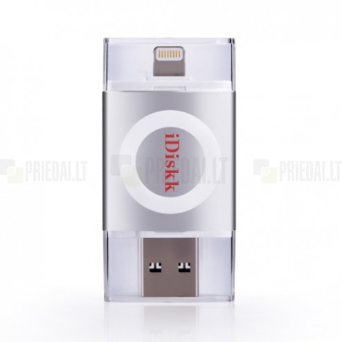 „iDiskk“ Lightning USB 3.0 Flash Drive sudraba 32 Gb atmiņa
