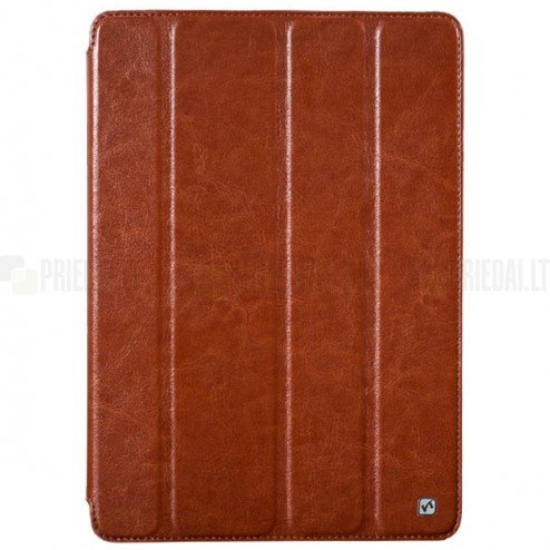 Greznais „HOCO“ Crystal sērijas ādas atvērams brūns Apple iPad air futrālis