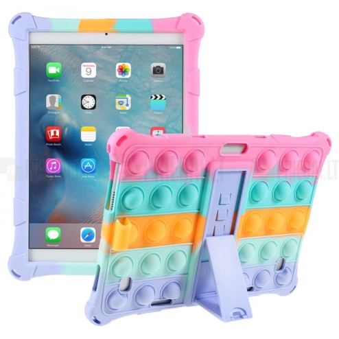 Apple iPad 9.7 (Air, Air 2 ,iPad 2 / 3 / 4) „Popit“ Bubble Kickstand rozs mīksta silikona (TPU) apvalks