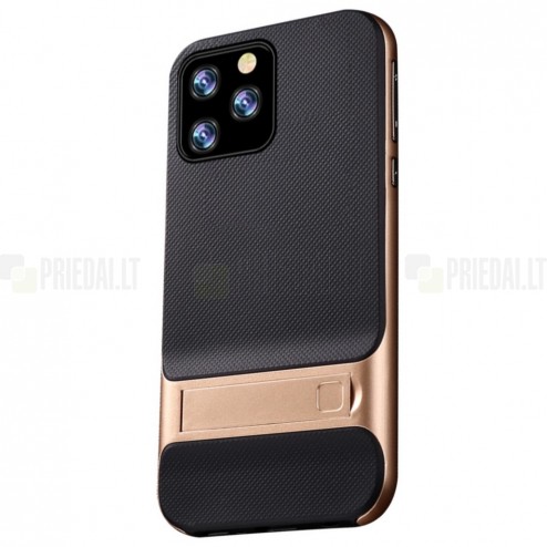 „Kickstand“ pastiprinātas aizsardzības zelta Apple iPhone 11 Pro apvalks